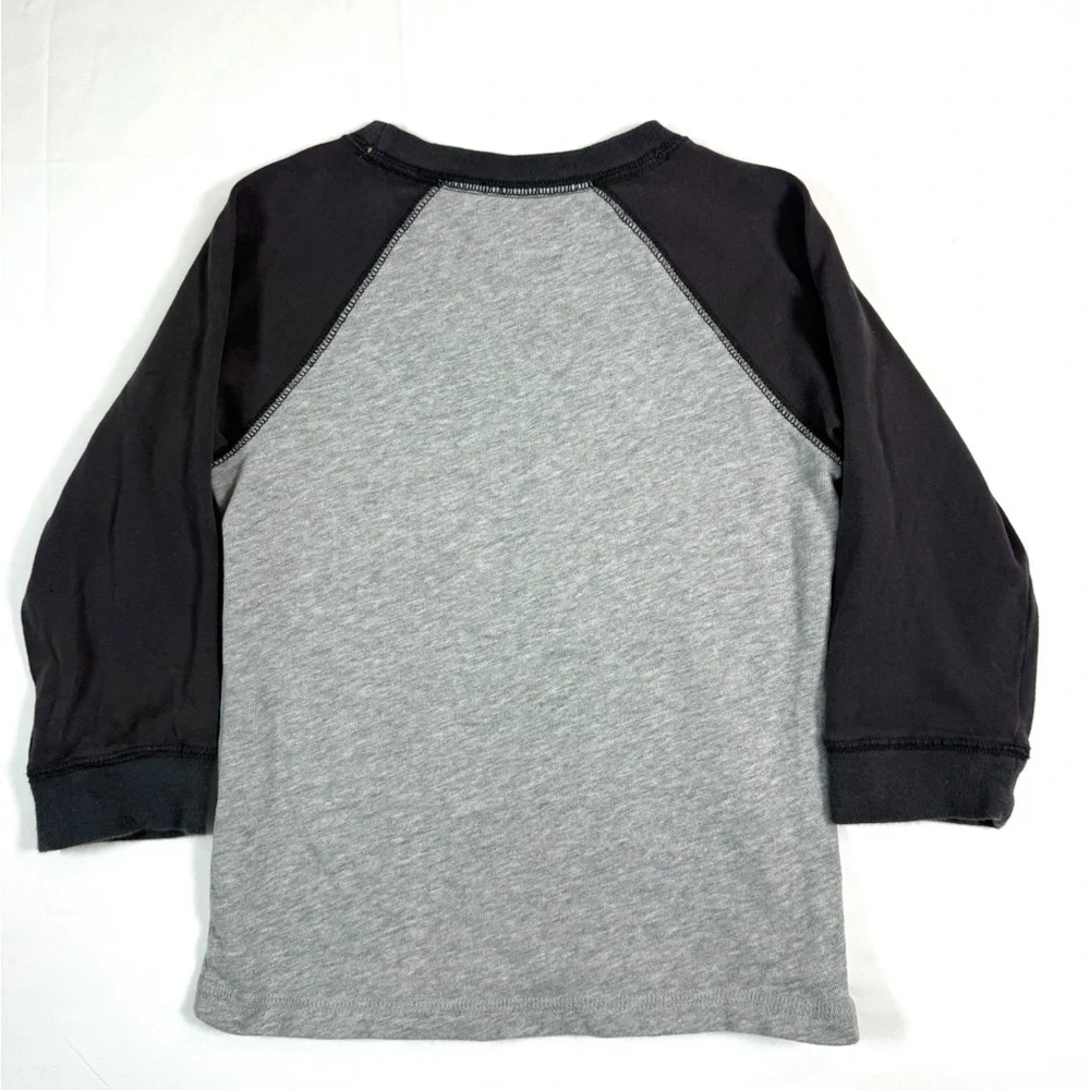 GYMBOREE Toddler Long Sleeve Raglan‎ Graphic Tee 3T Snowboard Dog Winter Outdoor